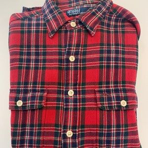 Polo Ralph Lauren Red Flannel Dress Shirt